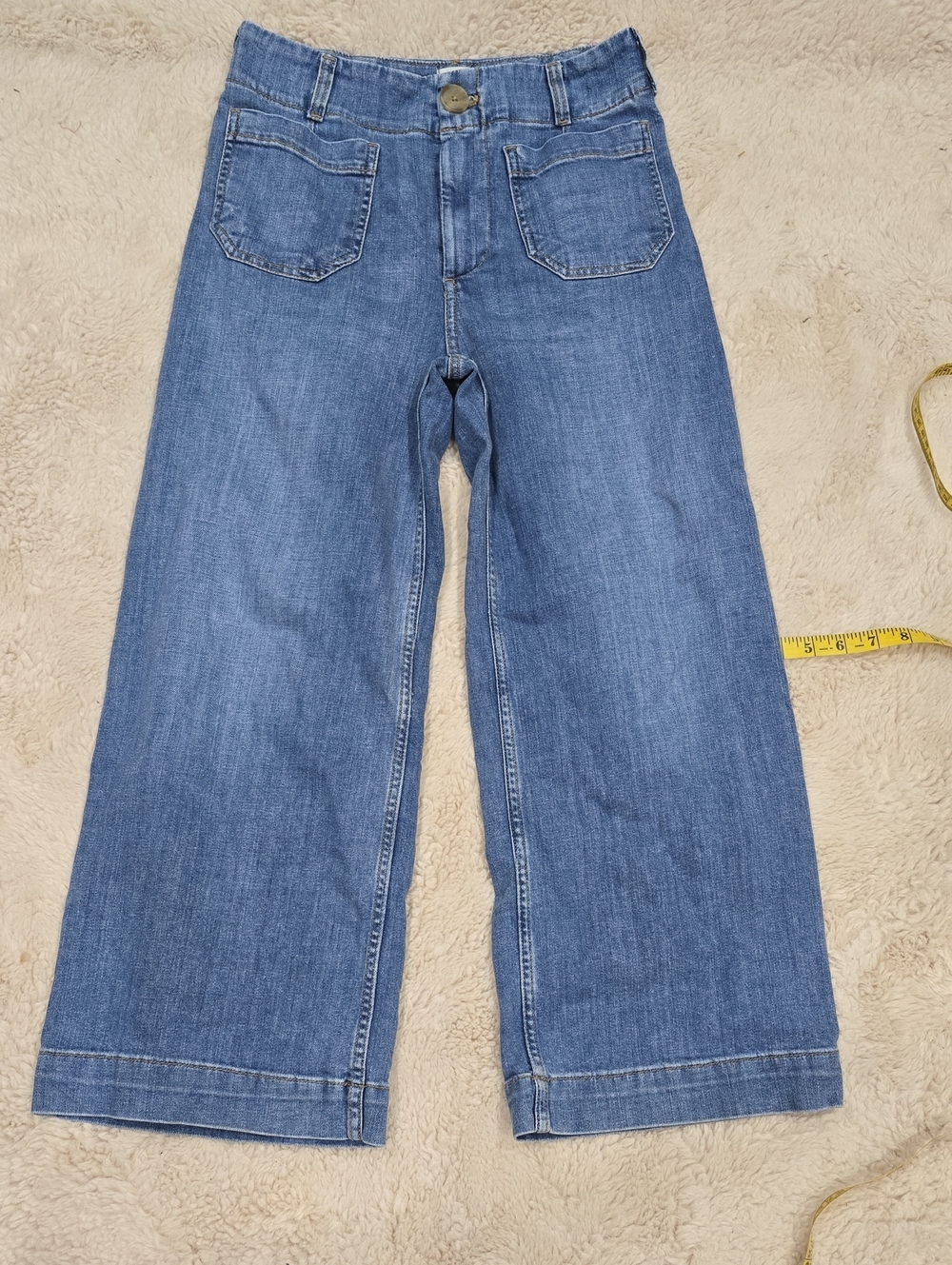 Maeve Wide Leg Blue Denim Jeans